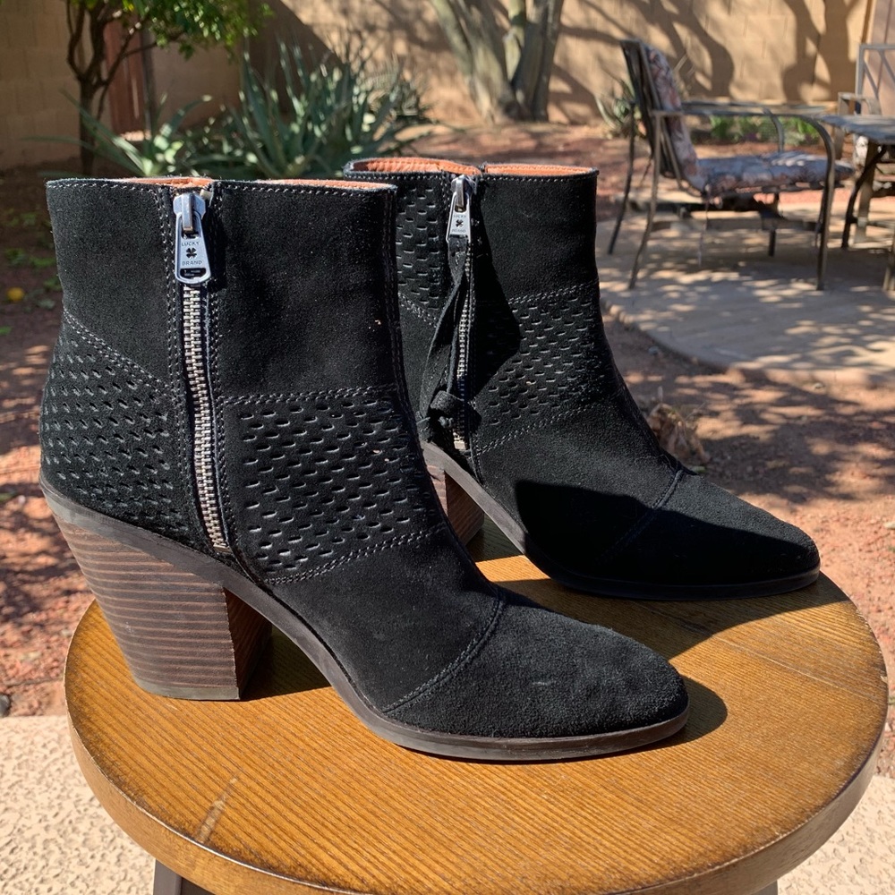 Lucky Brand black ankle boots